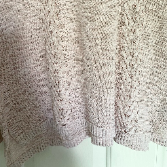 Maurices Women’s Open Stitch Sweater Tunic Top Shirt Light Pink Medium M - Picture 4 of 6